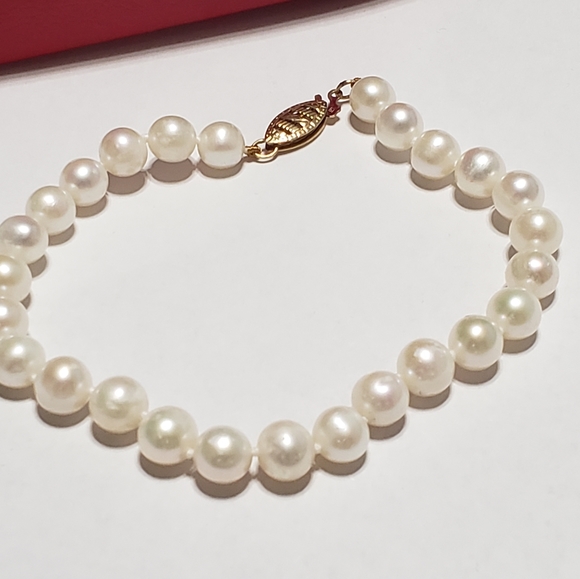 10 K gold White Fresh water pearls - Picture 11 of 11